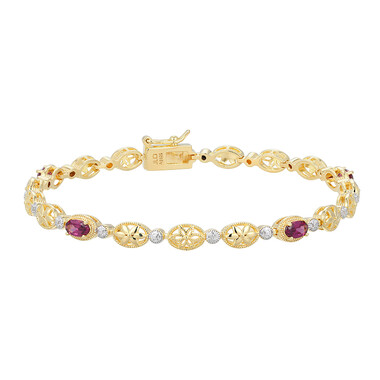 Bracciale in argento con Rodolite
