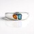 Bague en argent et Kyanite bleu pétrole