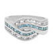 Bague en argent et Topaze bleu de Londres