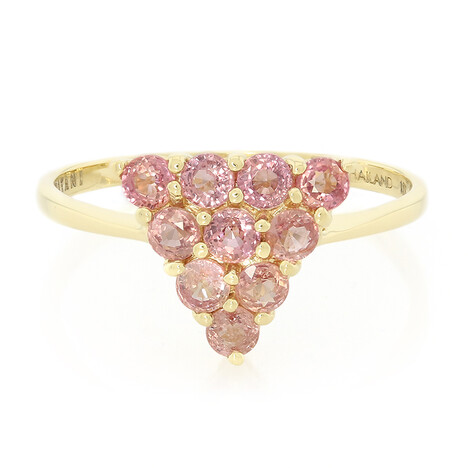 Anillo en oro con Zafiro Padparascha no calentado (AMAYANI)