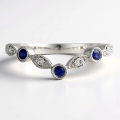 Anello in oro con Zaffiro Ceylon Blu