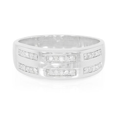 Zilveren ring met diamanten