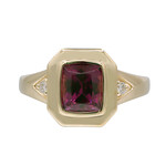 Gouden ring met een rhodliet (CIRARI)