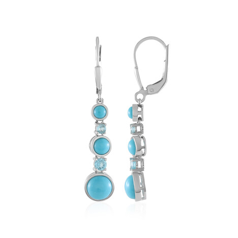 Orecchini in argento con Turchese Sleeping Beauty (KM by Juwelo)