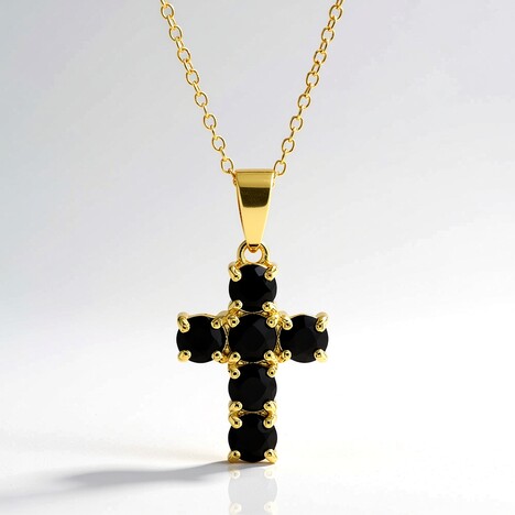 Collana in argento con Zaffiro Nero