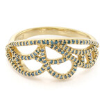 Bague en argent et Diamant fantaisie