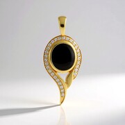 Colgante en plata con Zafiro estrella negra (de Melo Essence)