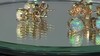 Pendientes en oro con Ópalo Welo AAA