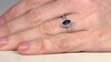 Anillo en oro con Zafiro azul Ceylon