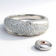 Tanzanian Ruby Silver Ring (M de Luca)