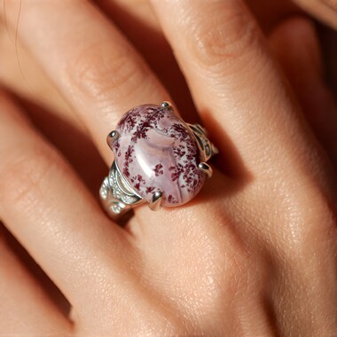 Anello in argento con Diaspro Dentritico Sonora