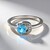 Anello in argento con Topazio Blu Svizzero