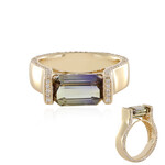 Anillo en oro con Tanzanita multicolor (de Melo)