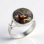 Anello in argento con Calcedonio Venus