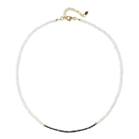 Edelstein-Silberhalskette