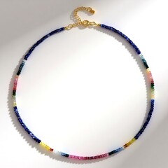 Collana in argento con Zaffiro Fancy