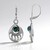 Boucles d'oreilles en argent et Turquoise bleue de Mohavie (Jones Lee)