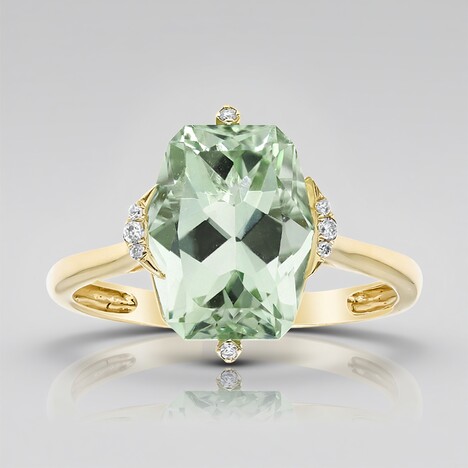 Anello in oro con Ametista Verde (CIRARI)