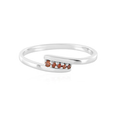 Anello in argento con Diamante Rosso I3