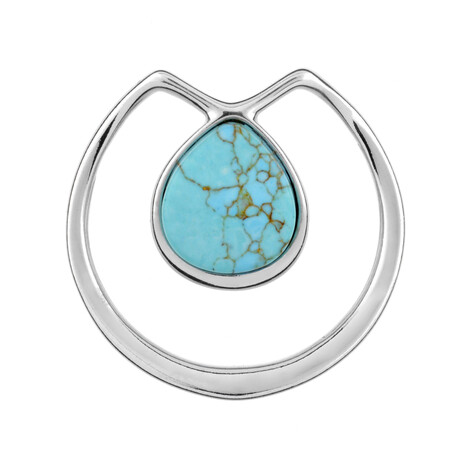 Zilveren hanger met een turkoois (dagen)