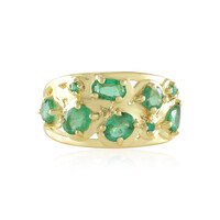 Bague en argent et Emeraude de Zambie