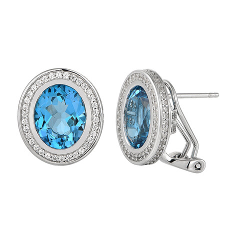 Pendientes en plata con Topacio de Marambaia