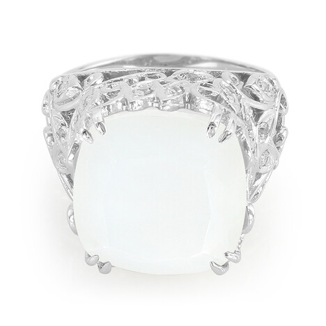 Bague en argent et Pierre de Lune blanche
