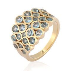 Anello in argento con Topazio Blu Londra (de Melo)