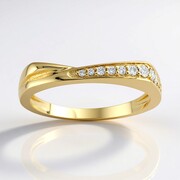 Anillo en oro con Diamante SI2 (H) (de Melo Gold)