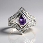 Anello in argento con Ametista Siberiana (de Melo Essence)