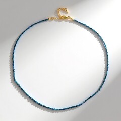 Collana in argento con Diamante Blu