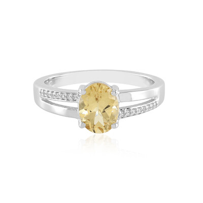 Anello in argento con Berillo Giallo