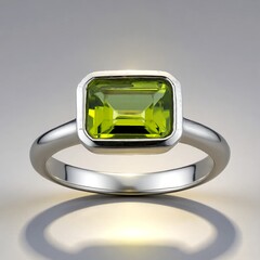 Anello in argento con Peridoto (CUSTODANA)