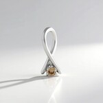 Ciondolo in argento con Diamante Champagne I2