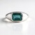 Bague en argent et Fluorite bleu pétrole