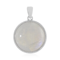 Rainbow Moonstone Silver Pendant