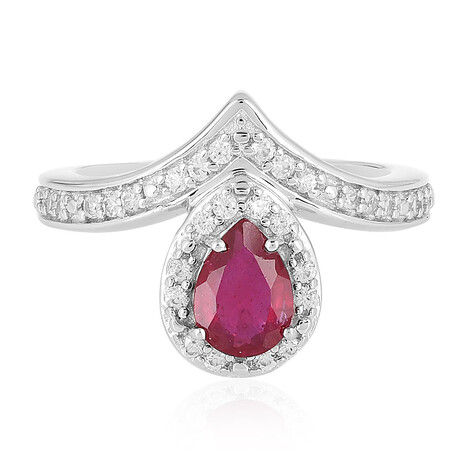 Anello in argento con Rubino del Madagascar