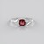 Anello in argento con Granato Mozambico