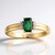 Anello in oro con Tormalina Verde di Benedito