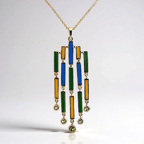 Collana in argento con Peridoto