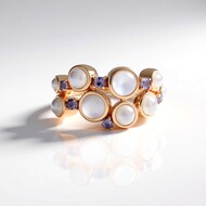 Bague en argent et Pierre de lune argent (KM by Juwelo)