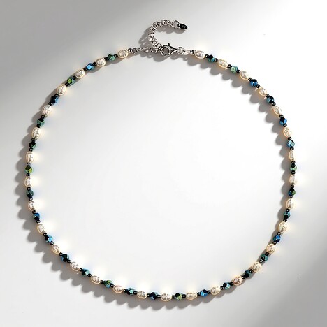 Collana in argento con Ematite Verde