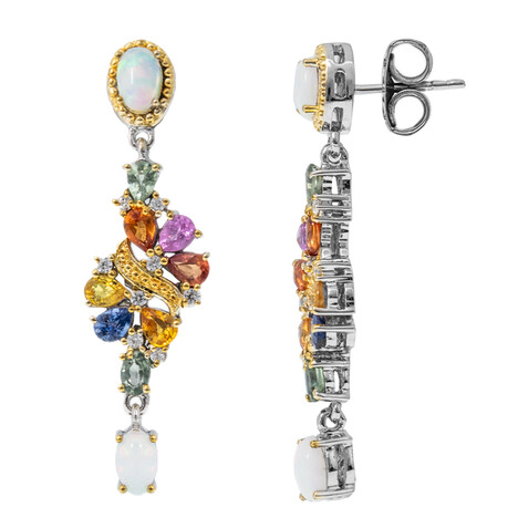 Welo Opal Silver Earrings (Dallas Prince Designs)