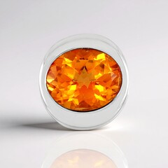 Ciondolo in argento con Topazio Arancione (MONOSONO COLLECTION)