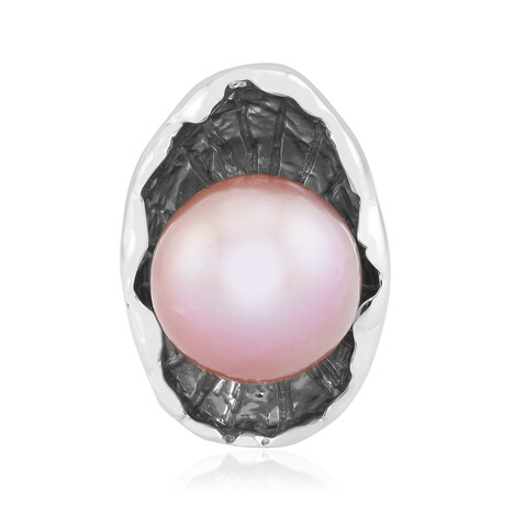 Ciondolo in argento con Perla Ming Porpora (MONOSONO COLLECTION)