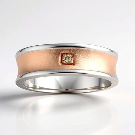 Anello in argento con Diamante Argyle Rose de France I1 (Annette)