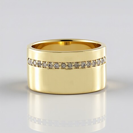 Anello in argento con Diamante Cioccolato I2