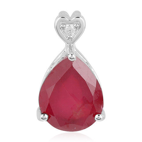 Madagaskar-Rubin-Silberanhänger