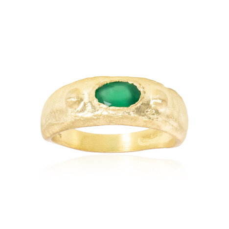 Anillo en plata con Ónix verde