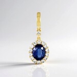 Ciondolo in argento con Cianite del Nepal